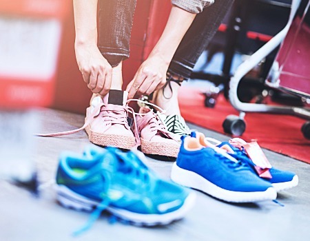 How to Choose Running Shoes. close up pf shoes